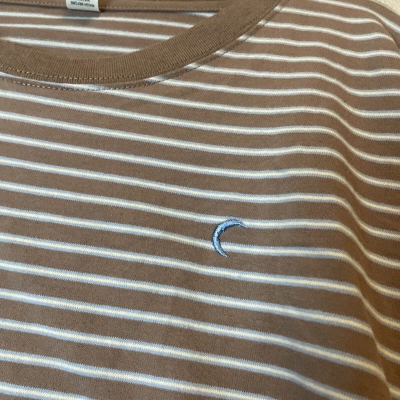 Zyia Active Sweater Womens Size Medium Brown Striped Pullover Cropped - Picture 3 of 8